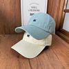 Simple Washed Cap Autumn Mini Puzzle Embroidered Soft Top Baseball Cap Plain Face Mask