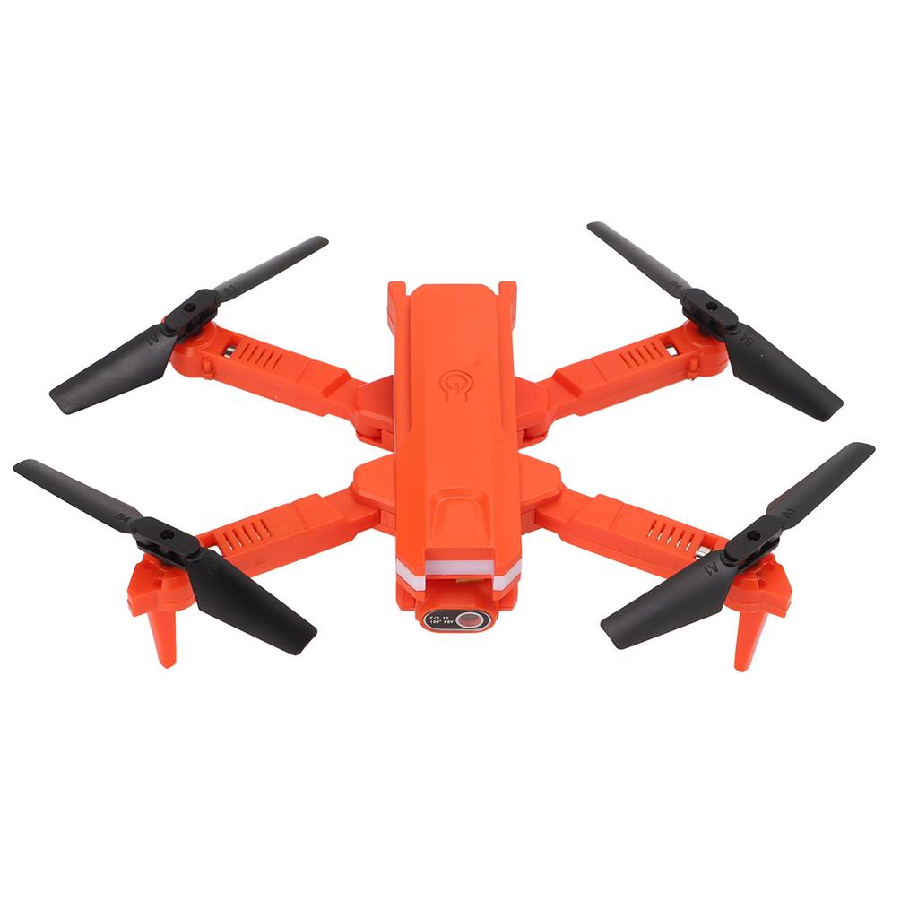 Foldable Drone Plastic 4K Fixed Height Remote Control Aerial Photography Quadcopter with Double Camera Orange