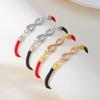 Romantic Infinite Love 8 Infinity Charm Bracelets for Women Exquisite Crystal Zircon Lucky Red Rope Handmade Bracelets Jewelry
