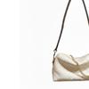Tory Burch Fleming Diamond Finish Chain Detail Sheepskin Shoulder Bag Large Women's White 176625-252 Pack