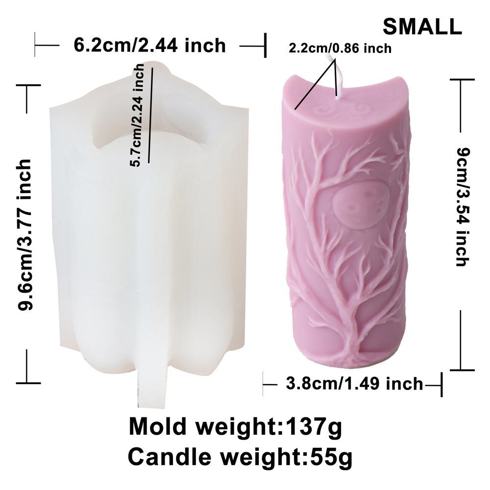 Stjärnbild Måne Sol Triangel Pelare Ljus Silikonform Äppelträd Sol Måne Pelare Ljus Silikonform Juldekoration