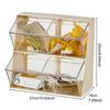 Dustproof Tea Bag Storage Box Large Capacity Coffee Pod Holder Durable Desktop Storage Box  Bar
