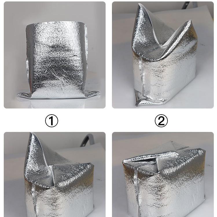 Three-Dimensional Thickened Aluminum Foil Insulated Bag for Milk Tea & Ice Cream Delivery