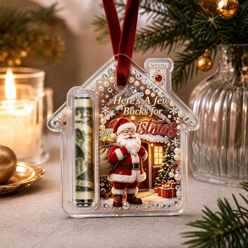 2D Flat Acrylic Christmas Holder Ornament for Hanging Gifts
