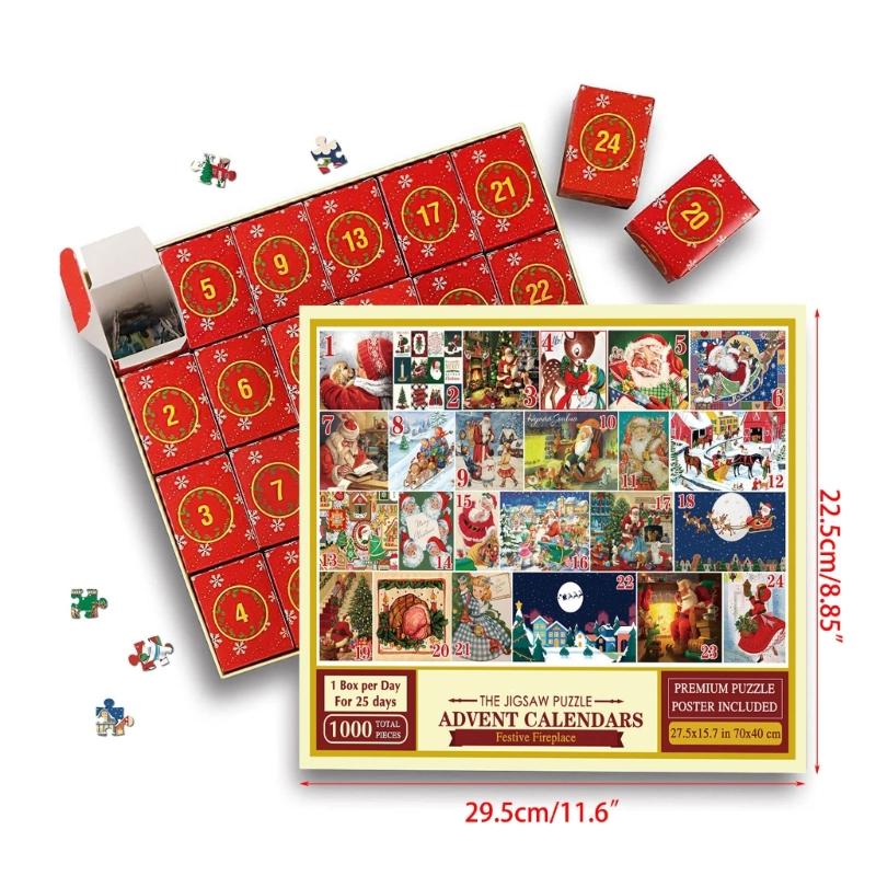 Quality Christmas Countdown Puzzle Set in Advent Calendar Perfect Birthday Thank You Gift Countdown to Christmas