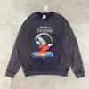 SAINT Retro Distressed Fleece Pullover Sweatshirt
