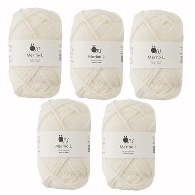 Knitworm Merino 5 Extra 40g Made In Natural 101 Yarn, Balls, Thick, Large, (Approx. 56m), Japan, Color,