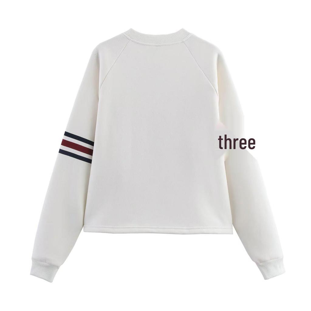 Women's European & American Style Striped Sweatshirt with Ribbon and Casual Long Pants - Spring 2025 Collection