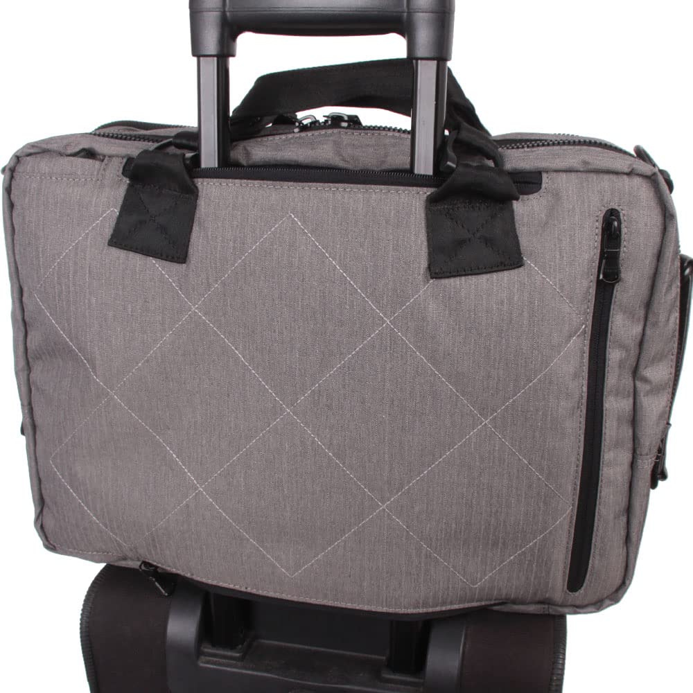 P.I.D. 3-Way Business Backpack, Made with Recycled Polyester, Model PAT502, Gray