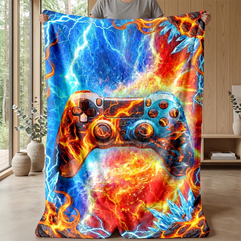 Energetic Cosmic Trio Theme Blanket Lightweight Warm Flannel Blanket Decorative Throw Blanket for Home Decoration