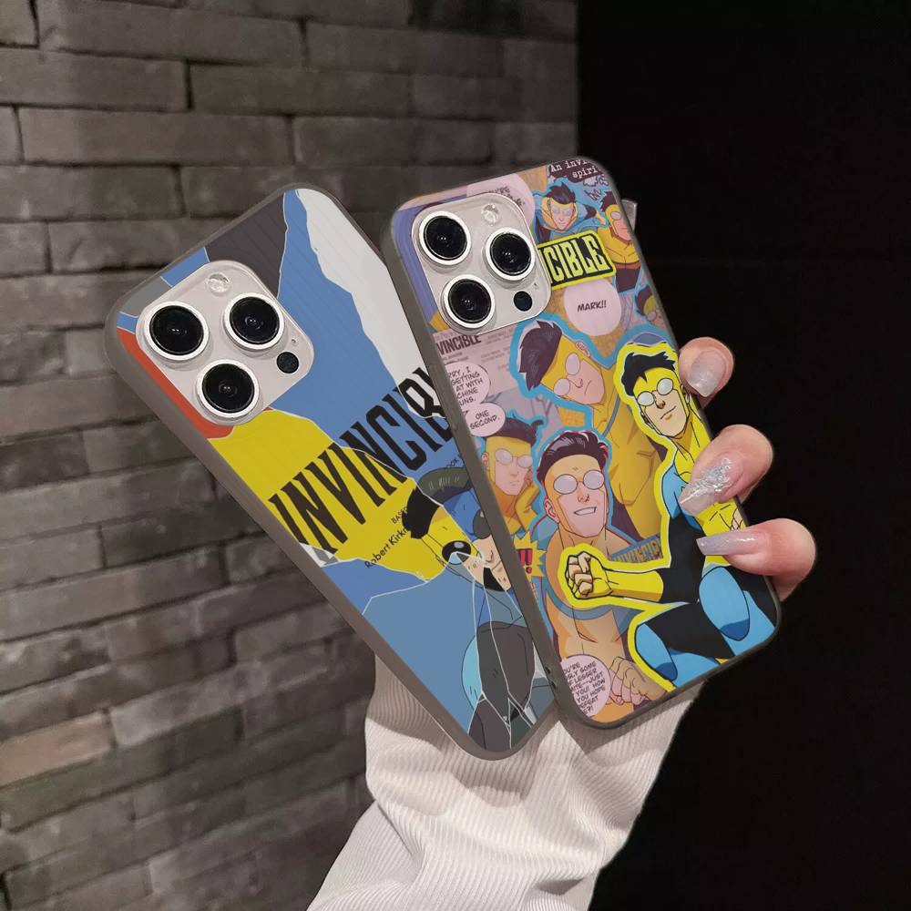 Popular Superhero Series I-Invincible Soft Corrugated Phone Case For IPhone 11 12 13 14 15 16 17 Pro Max Plus Pro