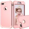 3 in 1 Heavy Rugged Armor Shockproof Phone Case For iPhone 7 8 Plus Soft TPU Silicone Hard Plastic Protective Back Cover