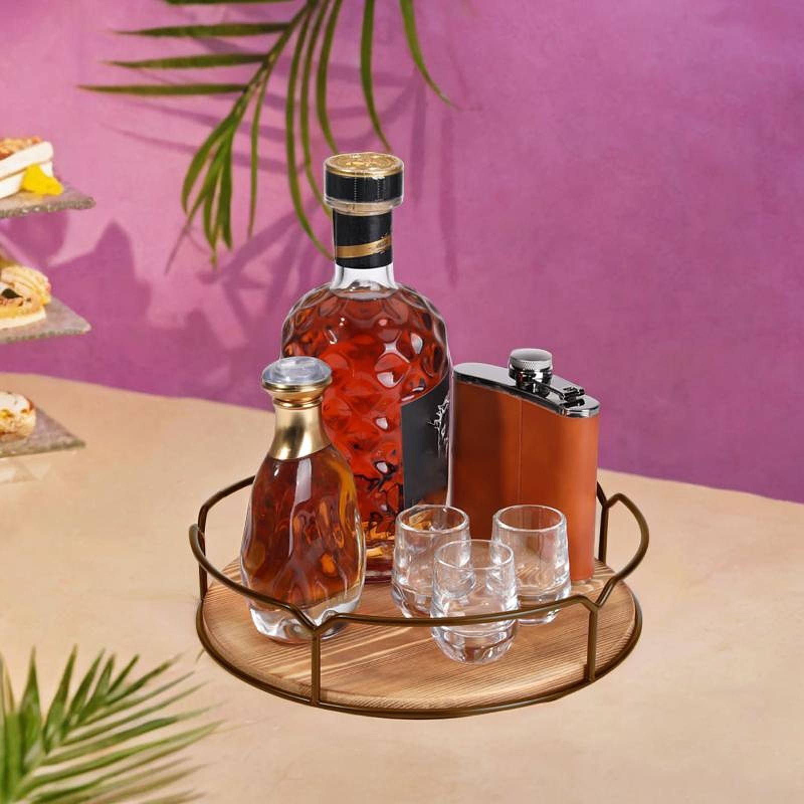 Rotating tray for storage, rotating kitchen organizer, spice shelf, kitchen 10 Inch