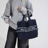 Large Capacity Denim Bag Women's Shoulder Bag Letters Tote Bag