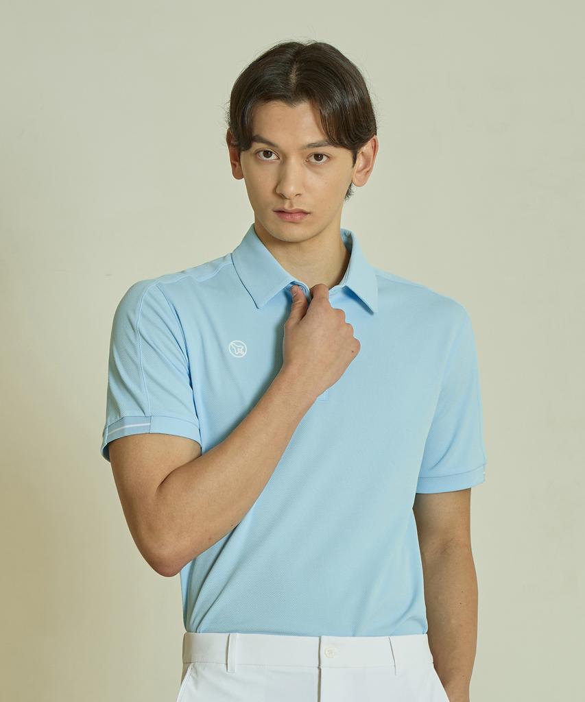 Antomas Shoulder Cut Polo Shirt Men'S - Sky Blue