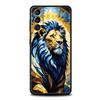 Cross Pattern Bicolor Lion Phone Case for Samsung Galaxy S26 S25 S24 S23 S22 S20 S21 FE Ultra S25Edge Plus 5G Soft TPU Cover Bag