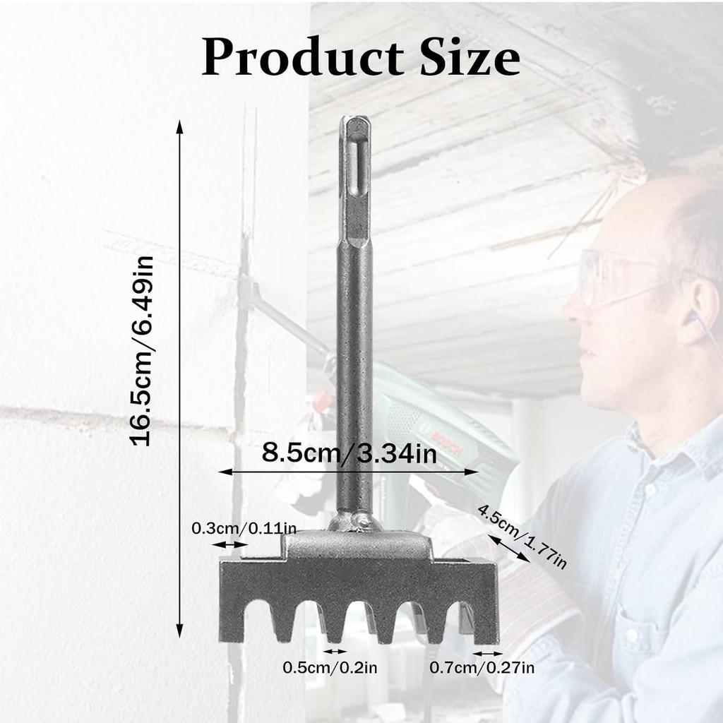 Square Hole Cutter for Electrical Box, Manganese Steel Rectangle Slot Cutter for Electric Hammer, Fast Wall Square Hole Puncher for Brick Concrete