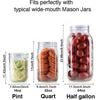 4-Pack Glass Fermentation Weights with Handle for Wide Mouth Mason Jars -, Non-Porous, Recyclable, Durable Glass Weights