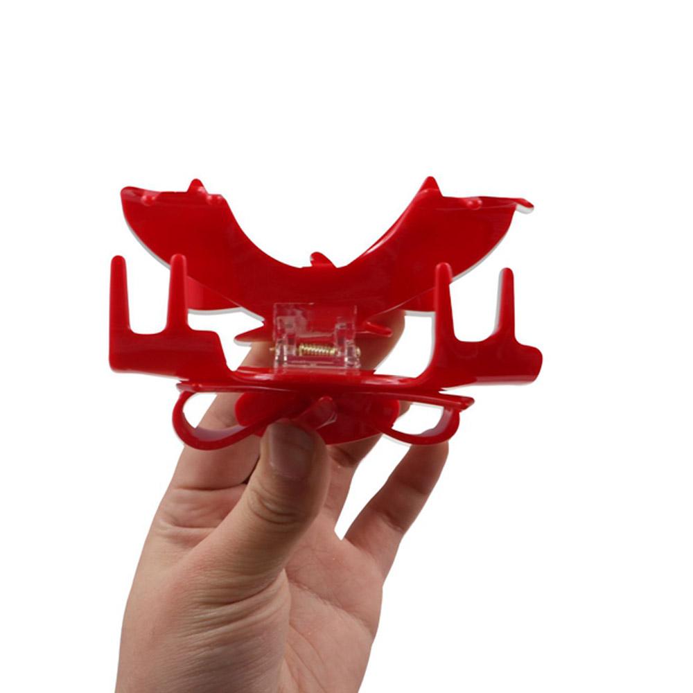 Acetate Acetic Acid Bow Hair Claw New Year Red Bownot Grab Clip Personalized Red Hair Clip  Daily