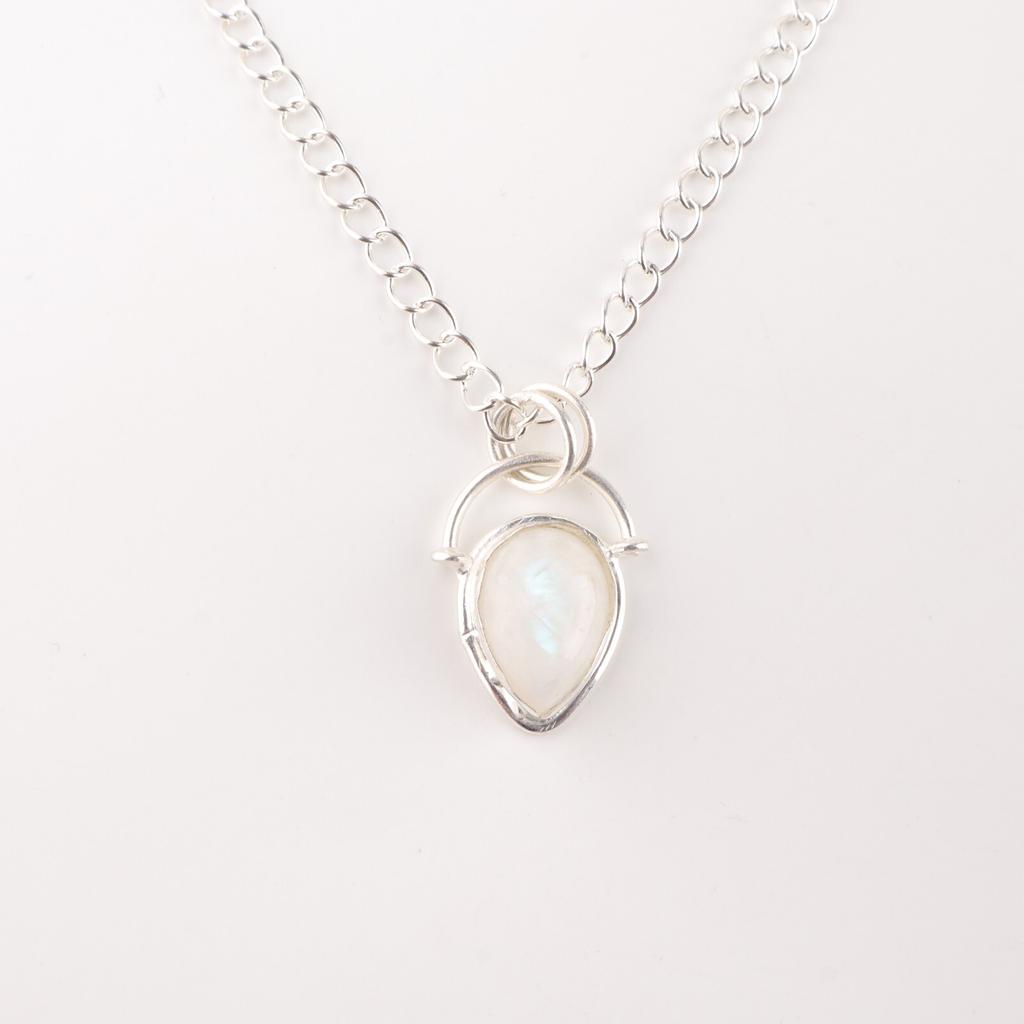 Rainbow Moonstone Gemstone 925 Sterling Silver Jewelry Handmade Pendant For Wife PP-56-33
