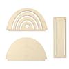 Porte-courrier arc en ciel en bois 14 x 8 cm 3 pièces