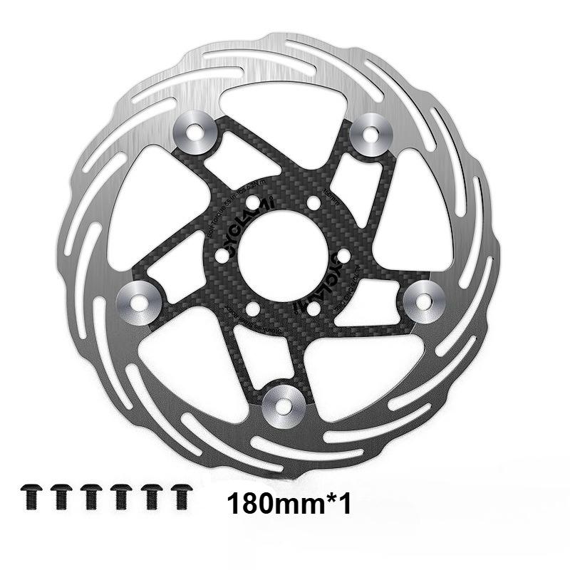 CYCLAMI Carbon Fiber Floating Bicycle Brake Disc Rotor Ultra - Light Heat Dissipation for Road Bike Disc Brakes 160mm - 180mm