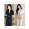 Women's Petite Summer Short Sleeve Blazer & Pants Suit Set