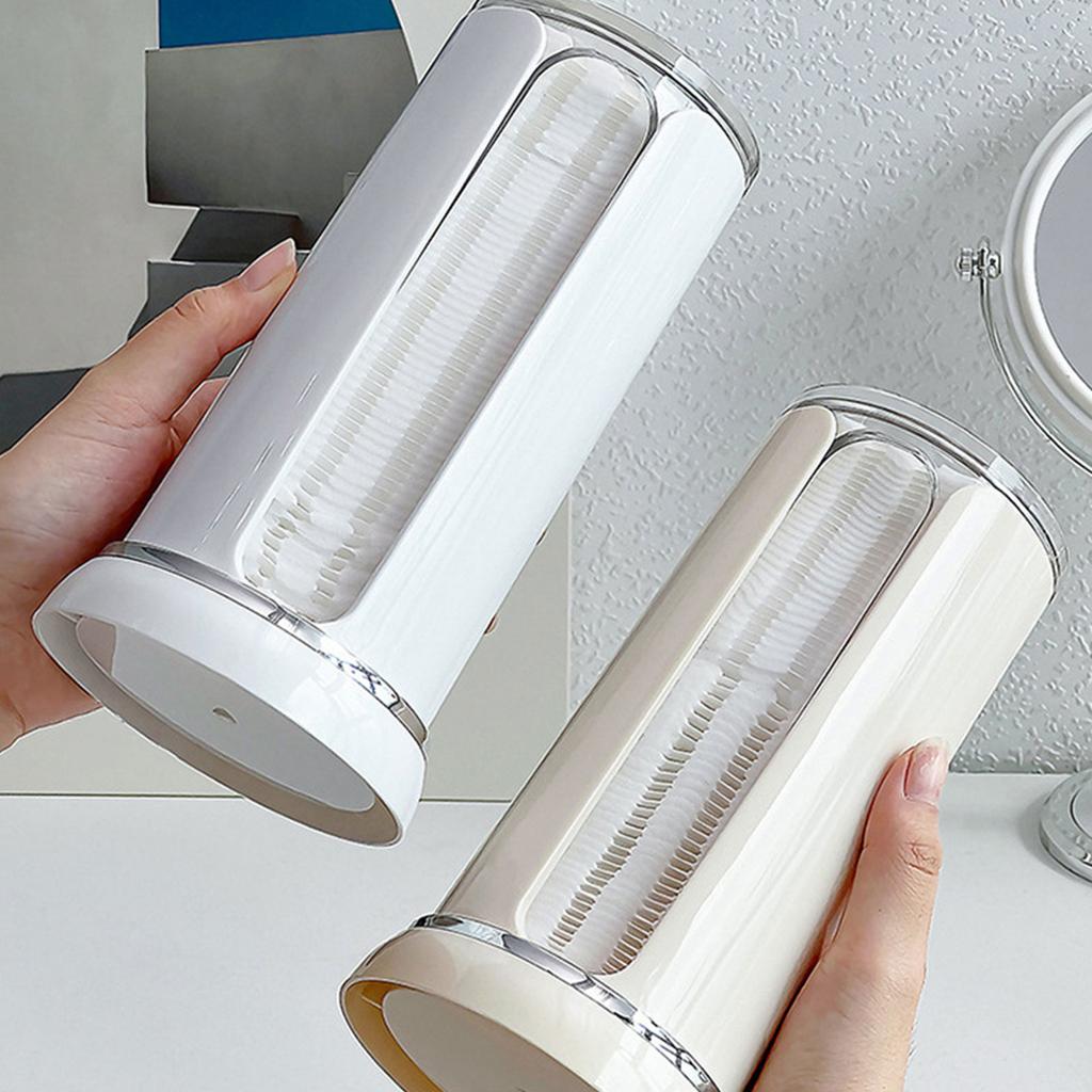 Durabl Cotton Sheets Holder Rotatable Cotton Pad/Sheet Holder Vanity Organizers for Makeup Station Organizing