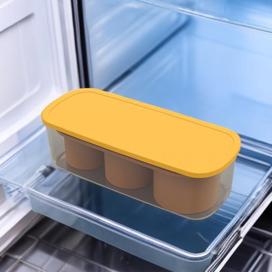 Eiswürfelschale, leicht zu entformende Eiswürfelform aus Silikon mit Deckel, zylinderförmige Eisschale für Becher mit 30–40 Unzen