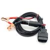 OBD2 Car Memory Saver 2 In 1, Vehicle ECU Emergency Power Supply Cable with Alligator Clip On 12V Car Battery Power Extension Socket