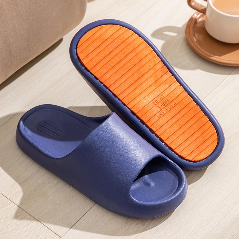 

Нескользящие тапочки для ванной комнаты, специальные для купания, новинка 2025 года, мужские, дезодорирующие, домашние, для помещения, для пожилых людей, беременных женщин, прохладные тапочки 44-45 темно-синий