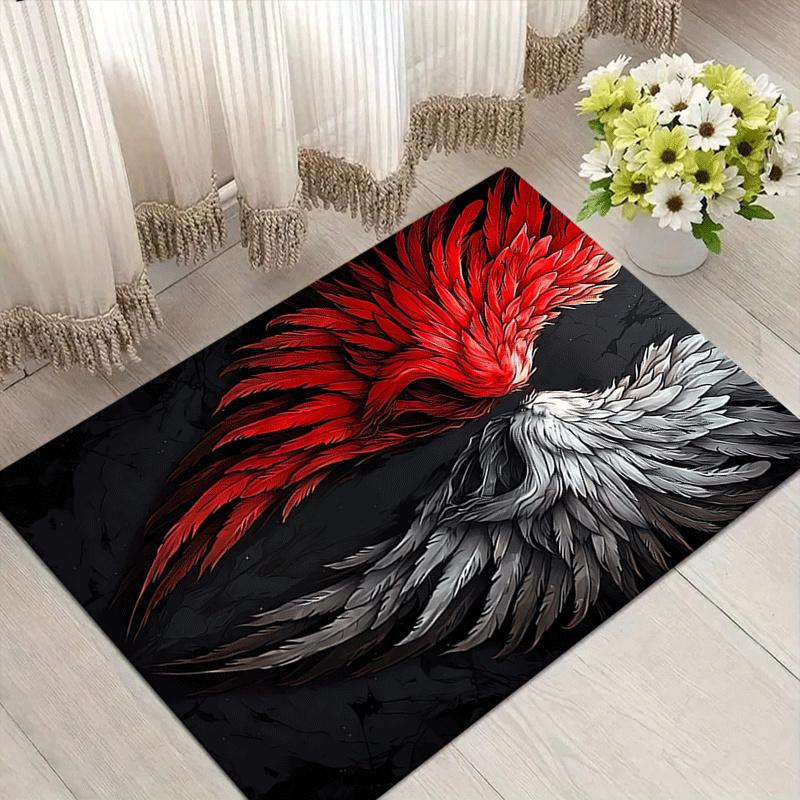 

1pc Mysterious wings Print, Design Indoor Area Rug - Soft, Anti-Slip, and Durable Gaming Room Decor for Bedroom, Living Room 60cm by 90cm