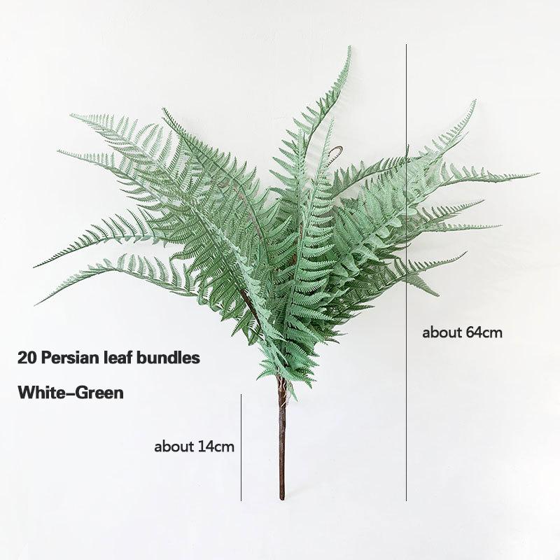 Large Boston Fern Bunch Fake Green Plant Artificial Fern Persian Leaves Bundles for Home Garden Decoration DIY Plant Landscaping