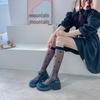 Women's Summer Sheer Polka Dot Calf Socks - Japanese College Style, Transparent JK Mid-Tube Core-Spun Silk.