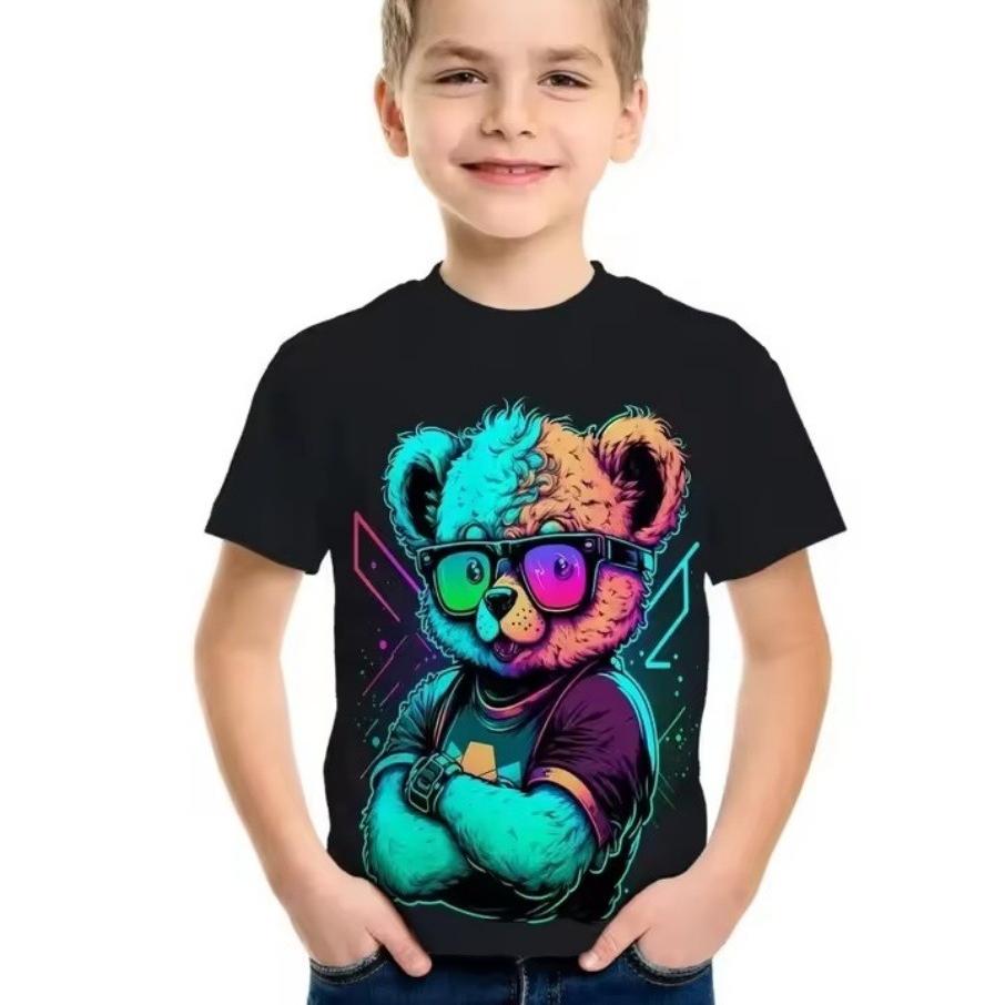 4-15 Years Old T Shirts Flag Comfortable Polyester Boys Girls Children Long Sleeve T-Shirt Cartoon 3D Printed T Shirt Kids Clothing