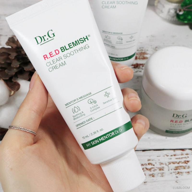 Dr.G RED Blemish Clear Hyal-Cica Soothing Serum 50ml & Clear Soothing Cream 70ml Set (+Free gift)
