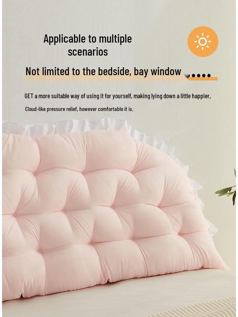 Dormitory Soft Headboard Cushion with Lumbar Support - Anti-collision, Princess Tatami Sofa Style.