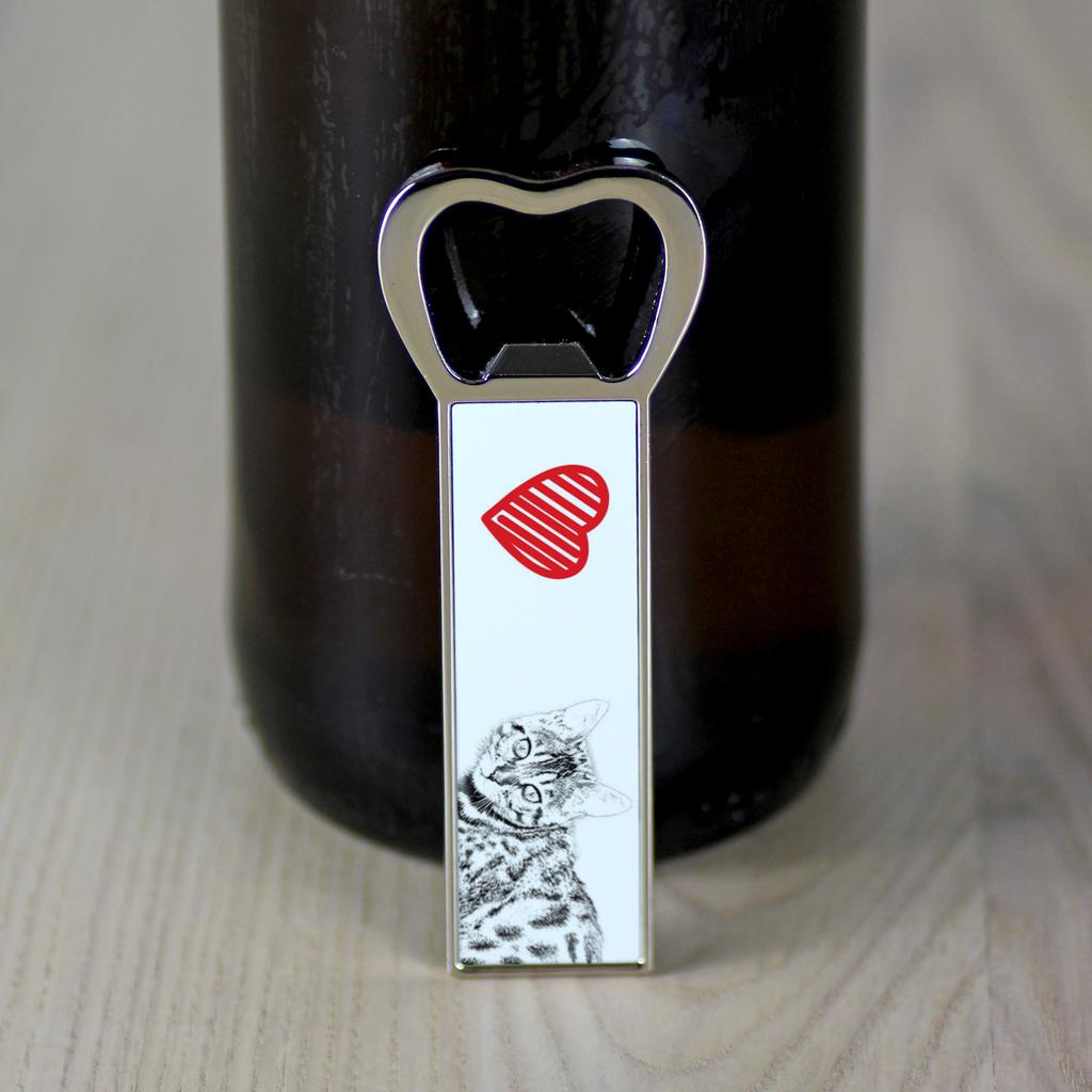 Bengalski - Otwieracz Do Butelek Z Kotem, Personalizowany Otwieracz Na Lodówkę, Wyjątkowy Upominek Dla Mężczyzny Marki Art-Dog