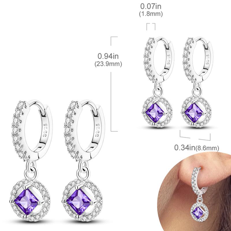 Women Earring 925 Silver Hoop Earrings Love Heart Butterfly Drop Earring Stud For Women Girls Party Jewelry Gifts