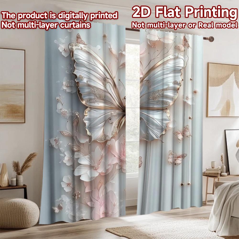 2D flat Photography Backdrop Background Banner Butterfly with Flowers 100% Polyester Birthday Party for Holiday decorations