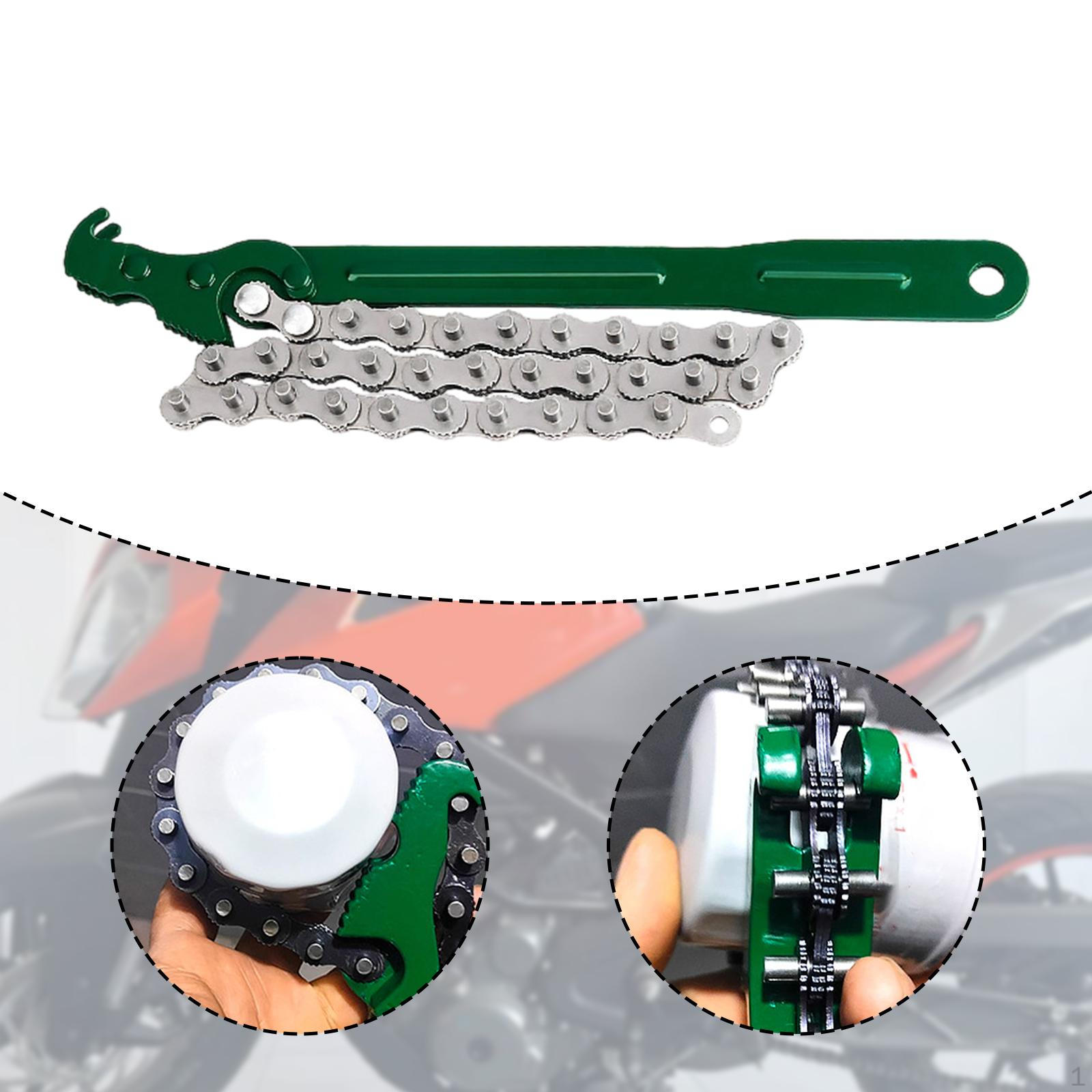 

Reversible Chain Wrench Removal Tool High Hardness Auto Repair for Garage 12 inch