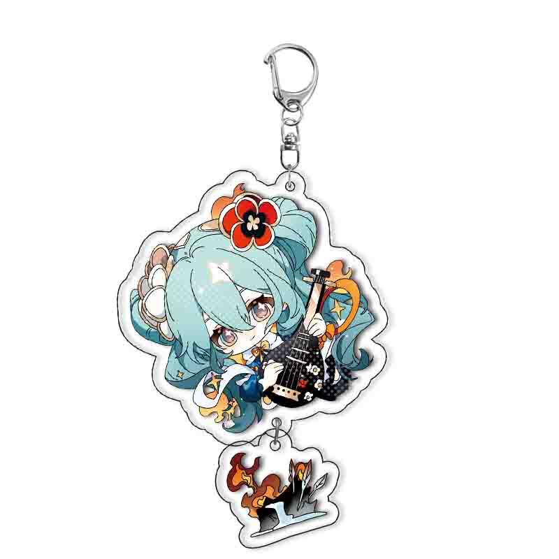Porte-clés Acrylique Kawaii Anime Porte-clés Pendentif Ornements de Sac à Dos Mignon Porte-clés Princesse Cadeaux