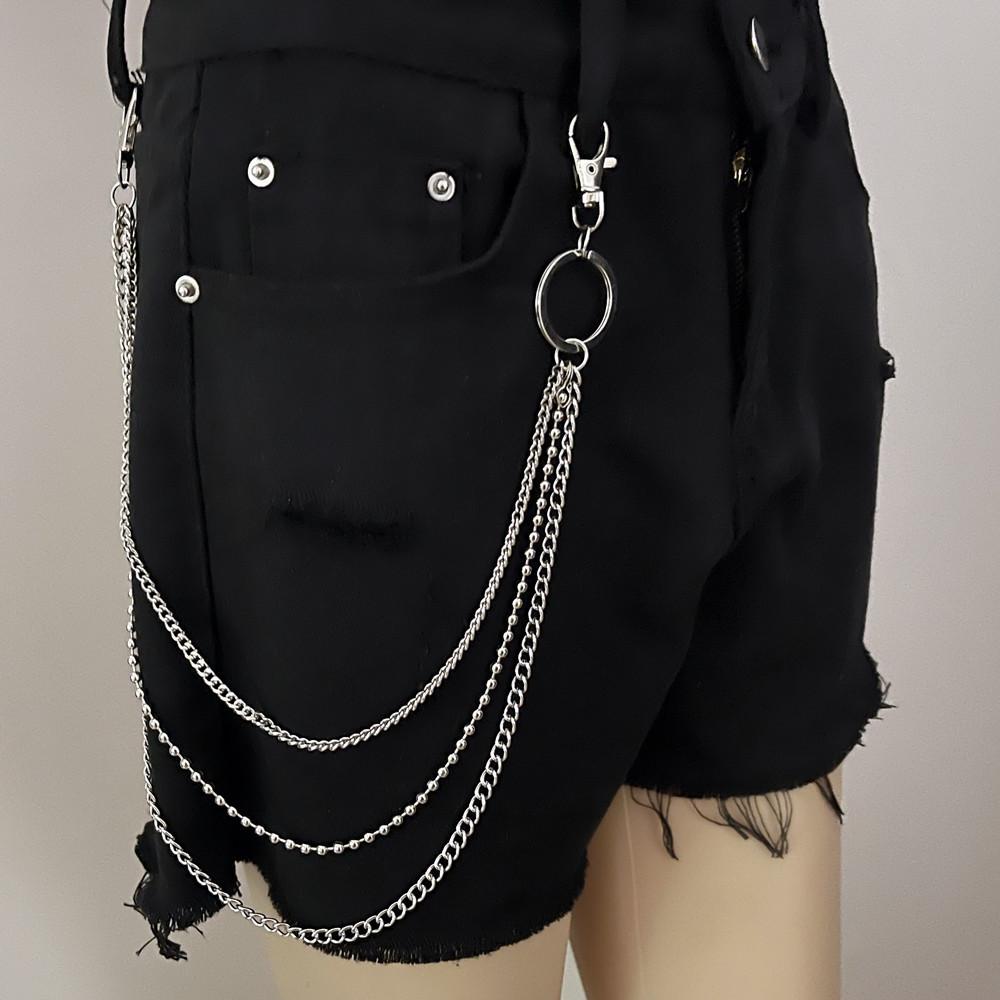 Hip-hop Punk Multi-layer Chain Pearl Waist Chain Ins Trendy Cool Creative Versatile Trouser Chain