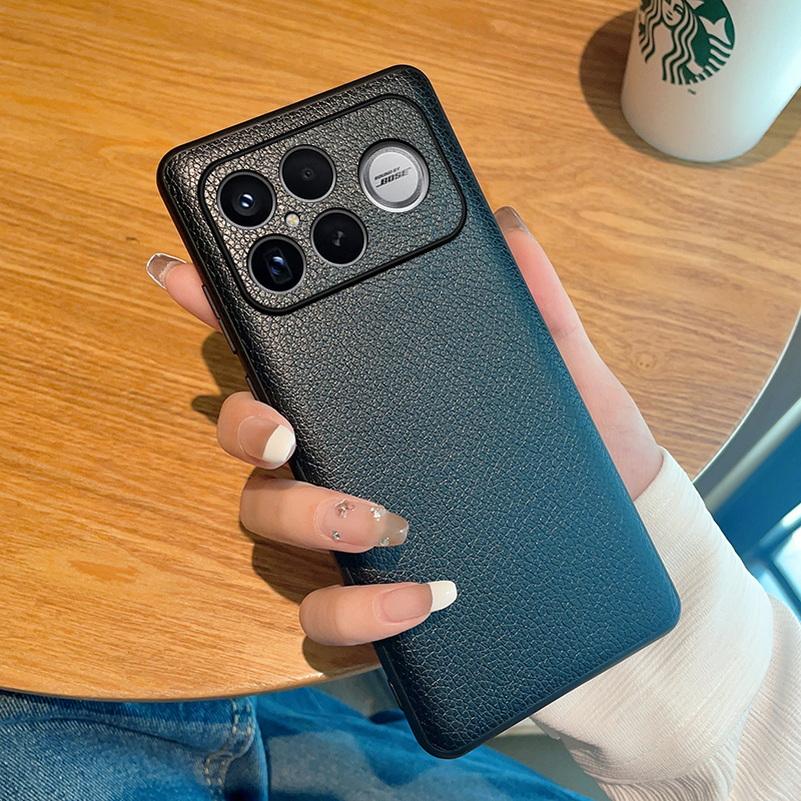 

Good Skin Feel Lychee Plain Leather Phone Case For Poco F8 Ultra F8 Pro POCO F7 Ultra F7 Lens Protective Cover Poco F8 ultra