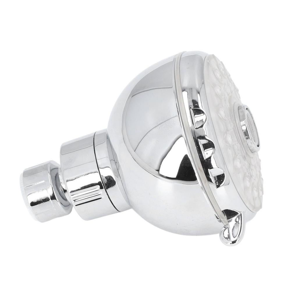 G1/2 Male Thread Shower Head Temperature Controlled 3 Color Changing Rainfall LED Fixed Shower Head