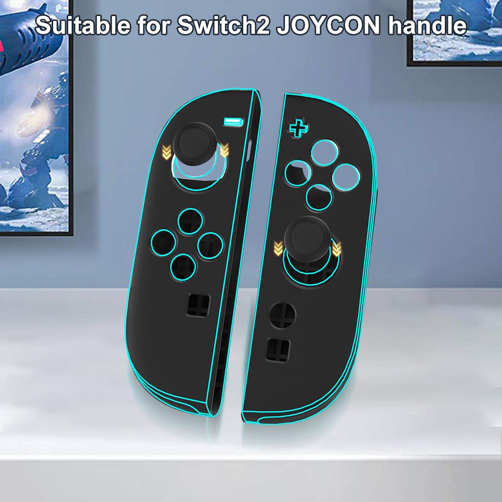 For Switch 2 Joy-con Handle Silicone Case Anti-Slip Protective Cover Skin with 2 Thumbstick Grips Caps Protection Sleeve Case