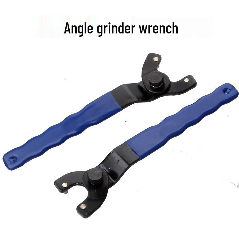 Universal Adjustable Angle Grinder Wrench and Polisher Accessory Angle Grinder Wrench (Blue Handle) * Chrome Plated