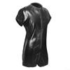 Mens Rompers T-shirt Shorts 1pc Black Patent Leather Sexy
