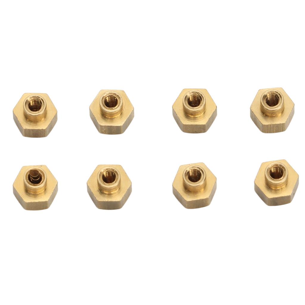 8Pcs 1 24 RC Hex Nut Brass Wear Resistant RC Wheel Lock Nut Replacement for Axial SCX24 5mm   0.2in