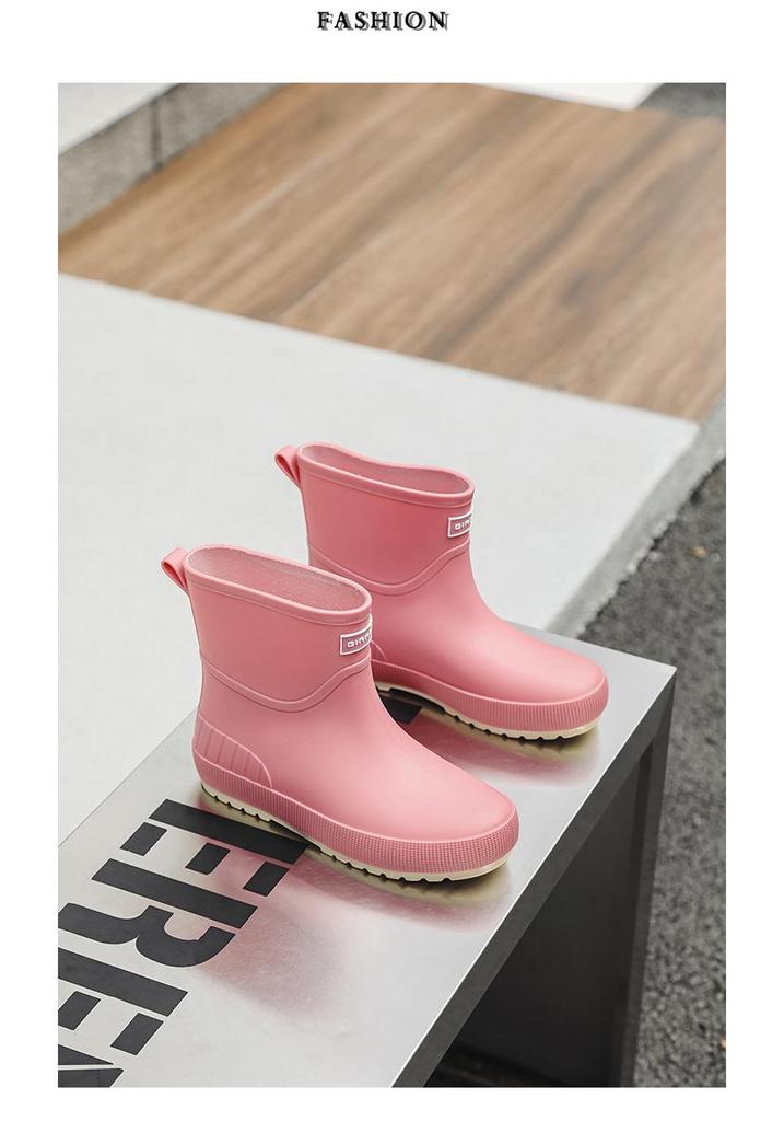 Women's Japanese and Korean Waterproof Non-Slip Rain Boots - Wear-Resistant, Soft Sole, Comfortable for Outdoor and Kitchen